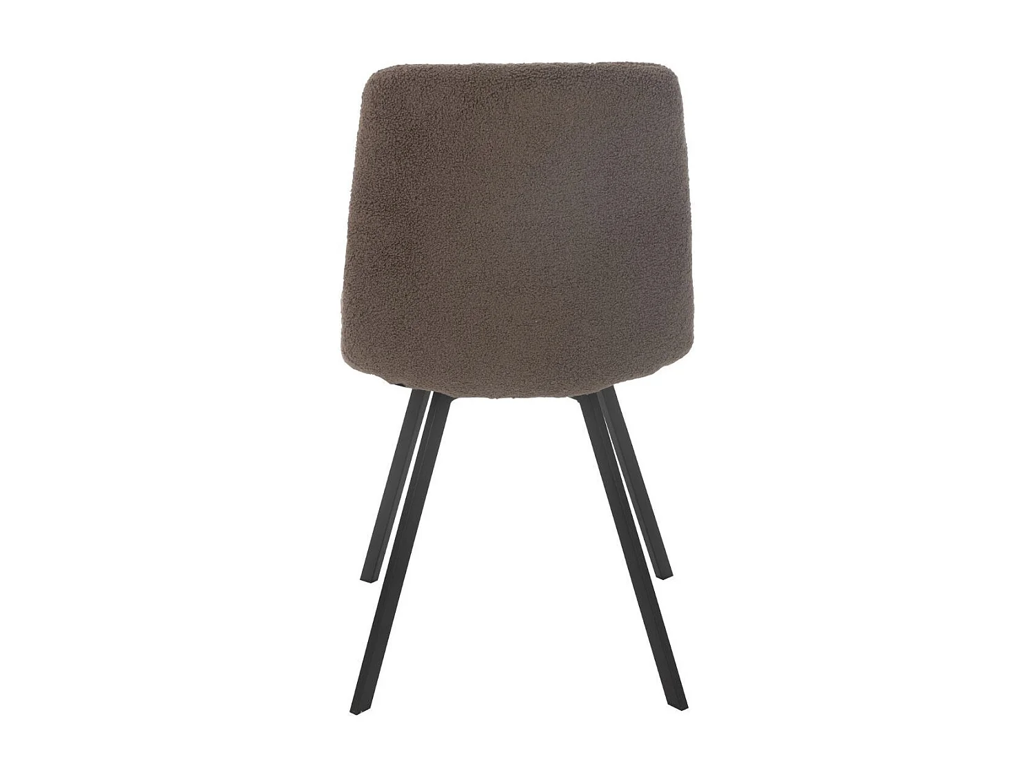 Chaises en métal noir et tissu bouclette (lot de 2) - OLIVIA