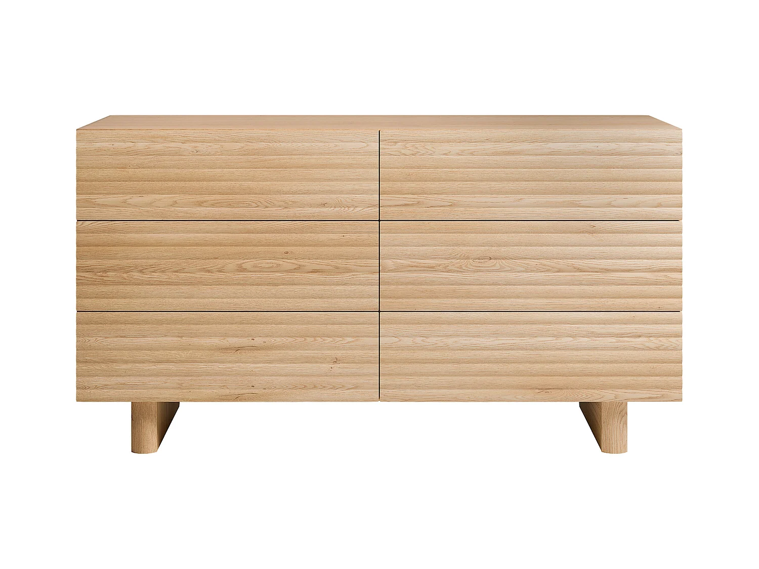 Commode 6 tiroirs - MDF - Coloris : Naturel - LUDIMA