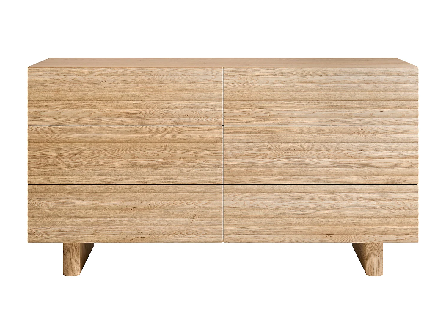 Commode 6 tiroirs - MDF - Coloris : Naturel - LUDIMA