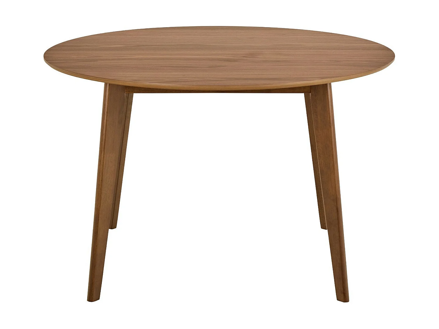 Table à manger ronde en bois D120 noyer 4/6 places - LETA