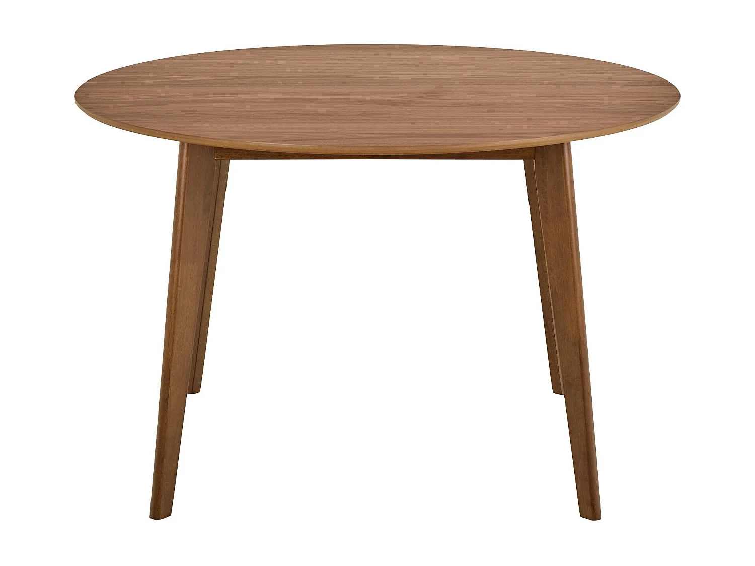 Table à manger ronde en bois D120 noyer 4/6 places - LETA