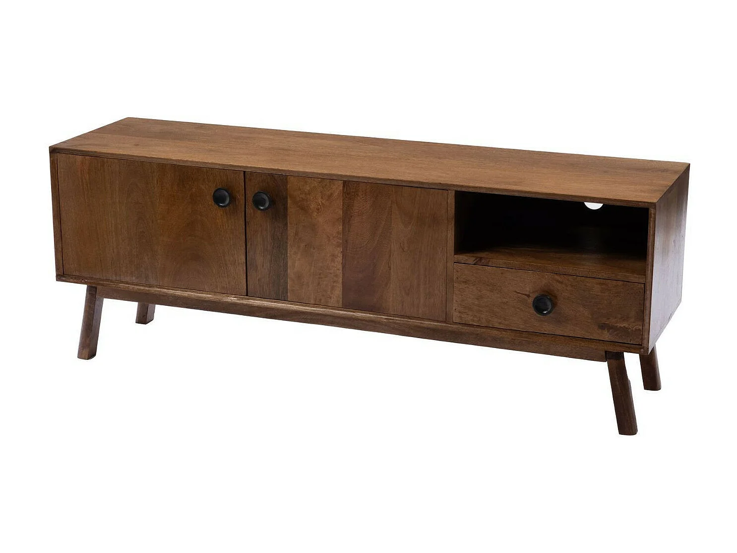 Meuble TV en manguier 2 portes 1 tiroir L150 - GIL