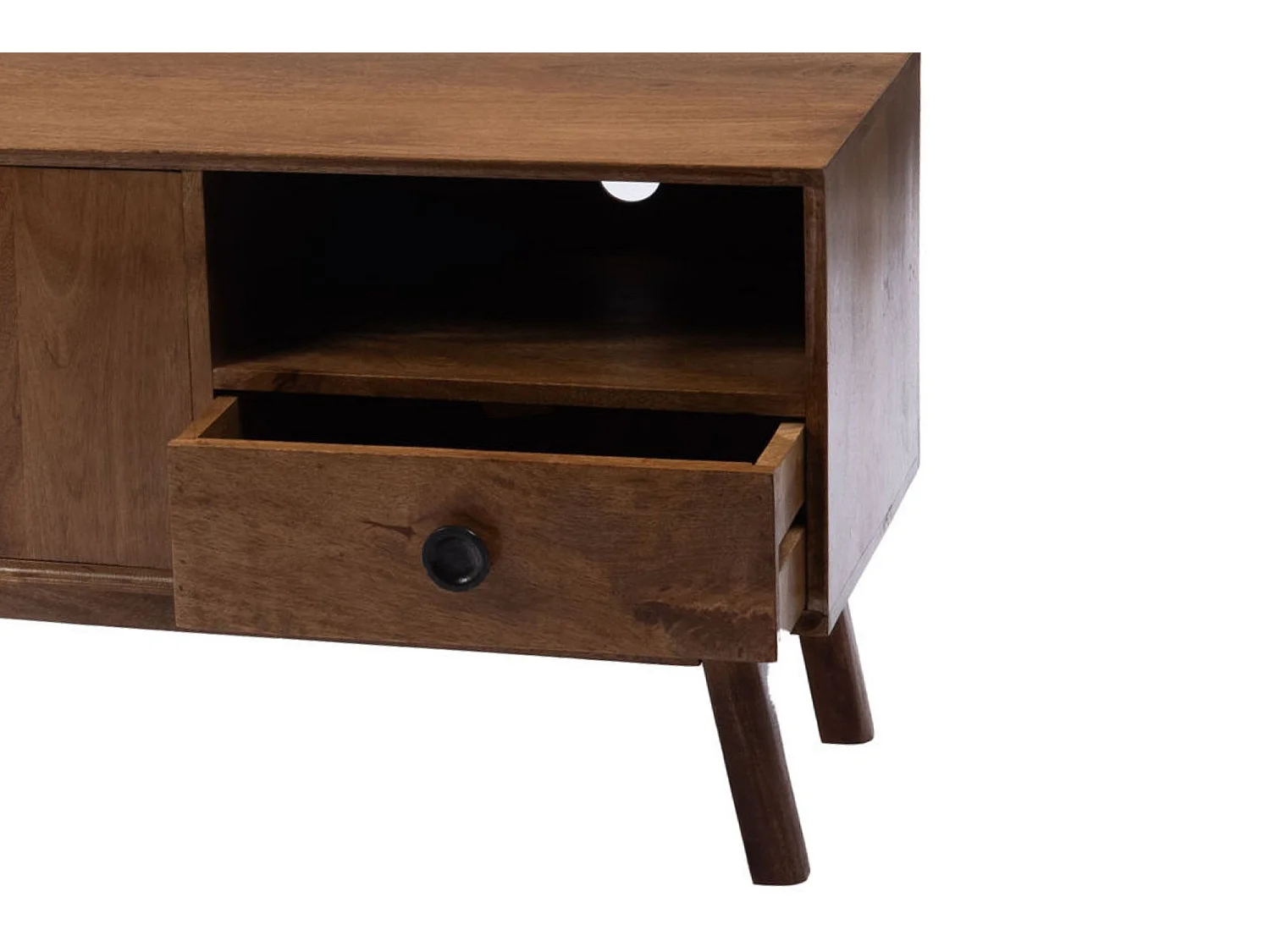 Meuble TV en manguier 2 portes 1 tiroir L150 - GIL