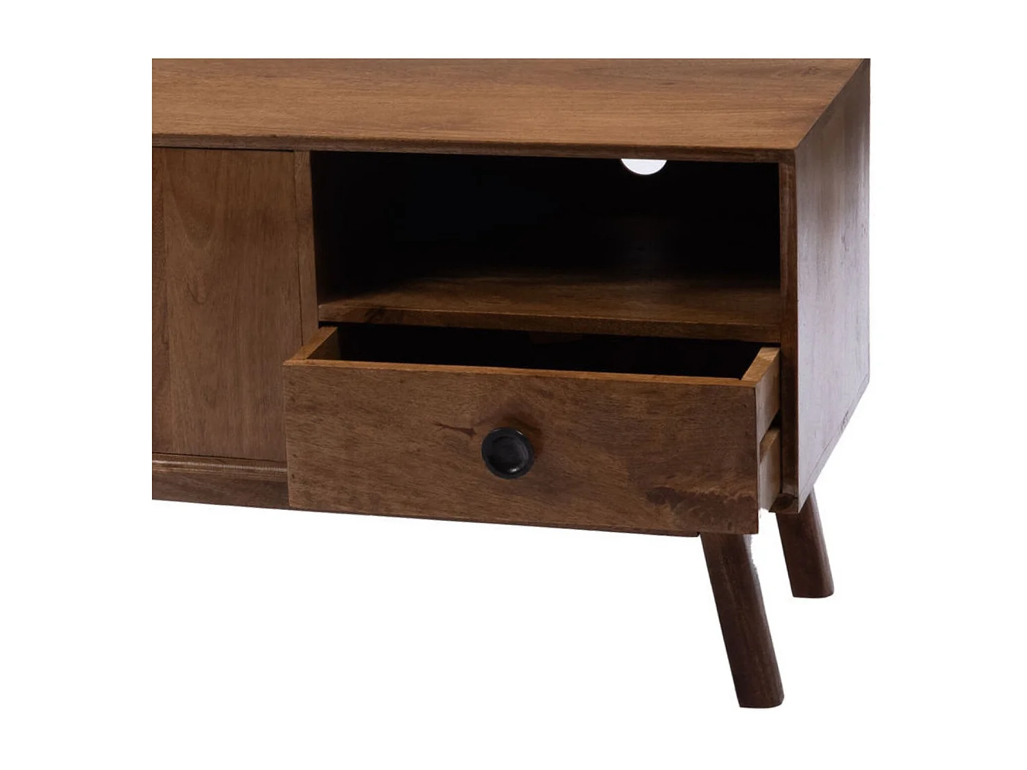 Meuble TV en manguier 2 portes 1 tiroir L150 - GIL