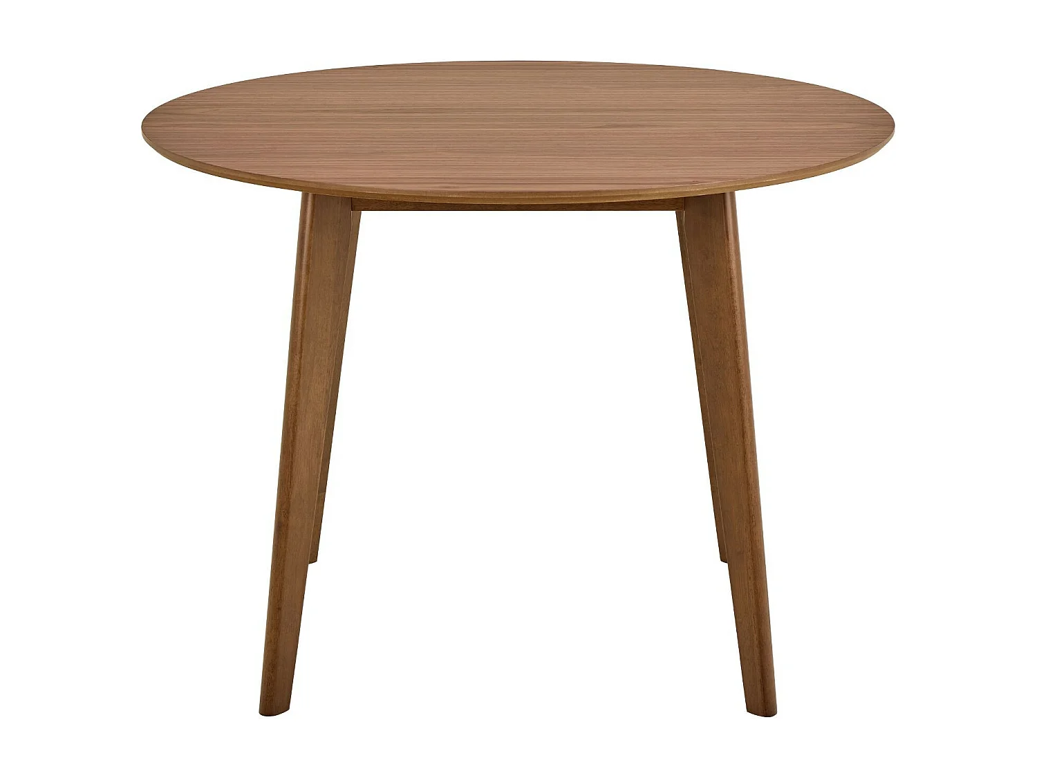 Table à manger ronde en bois D105 noyer 4 places - LETA
