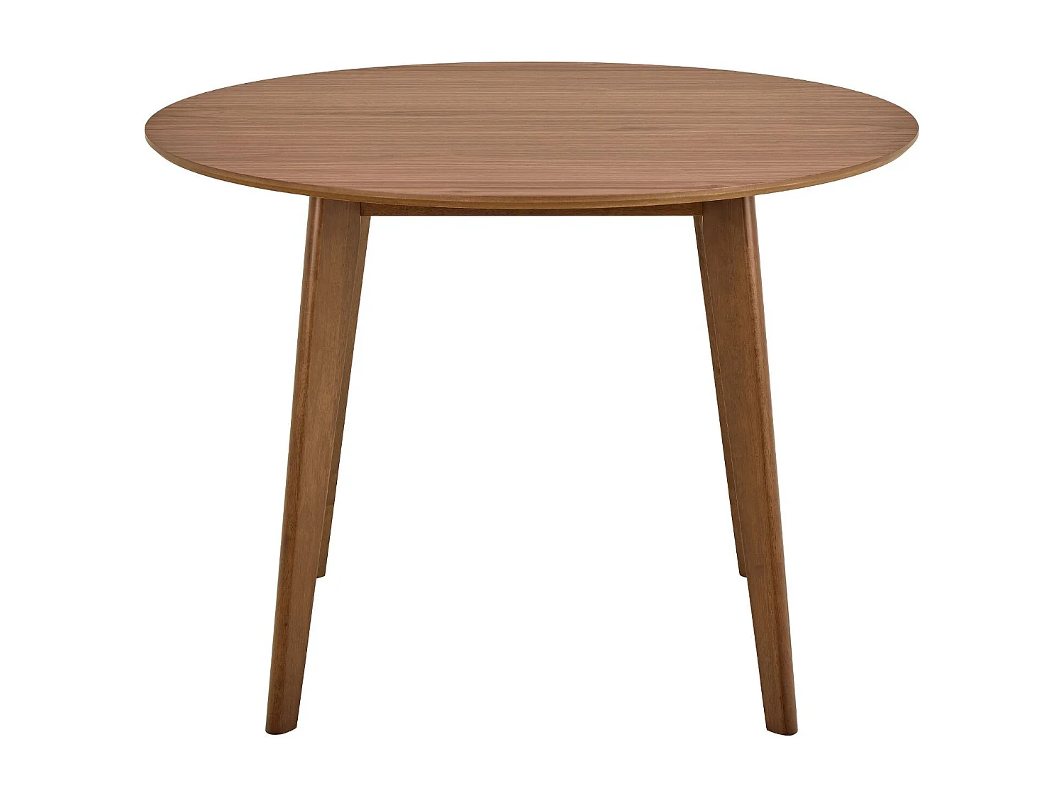 Table à manger ronde en bois D105 noyer 4 places - LETA