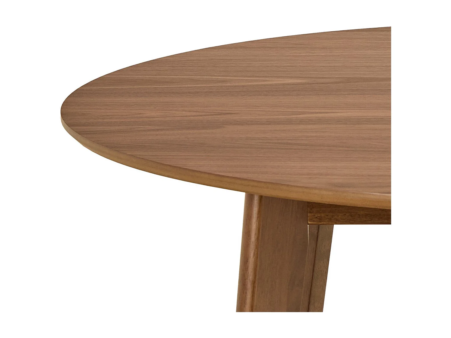 Table à manger ronde en bois D105 noyer 4 places - LETA