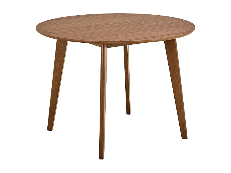 Table à manger ronde en bois D105 noyer 4 places - LETA