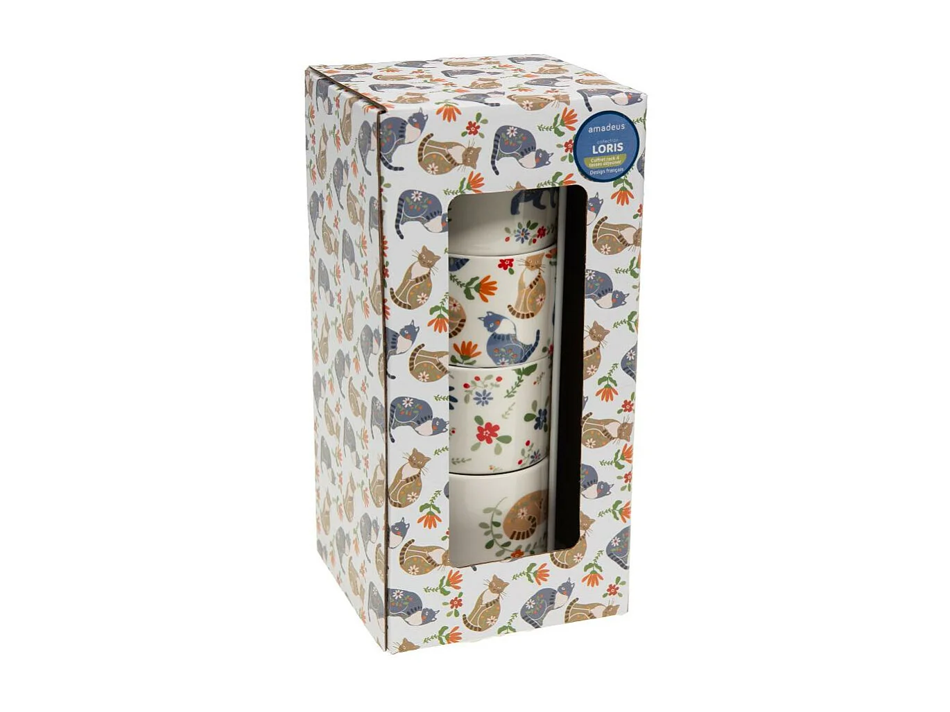 Coffret rack 4 tasses Loris 20cl