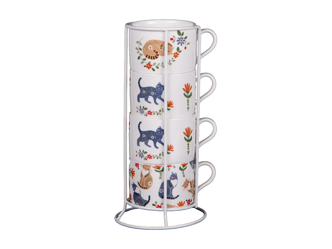 Coffret rack 4 tasses Loris 10cl