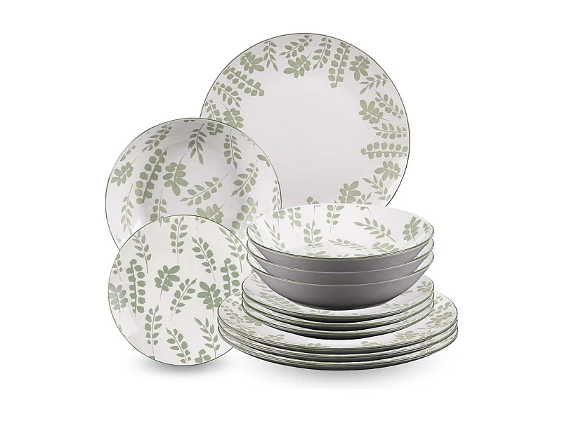 Service d'assiettes 12 pièces Episia