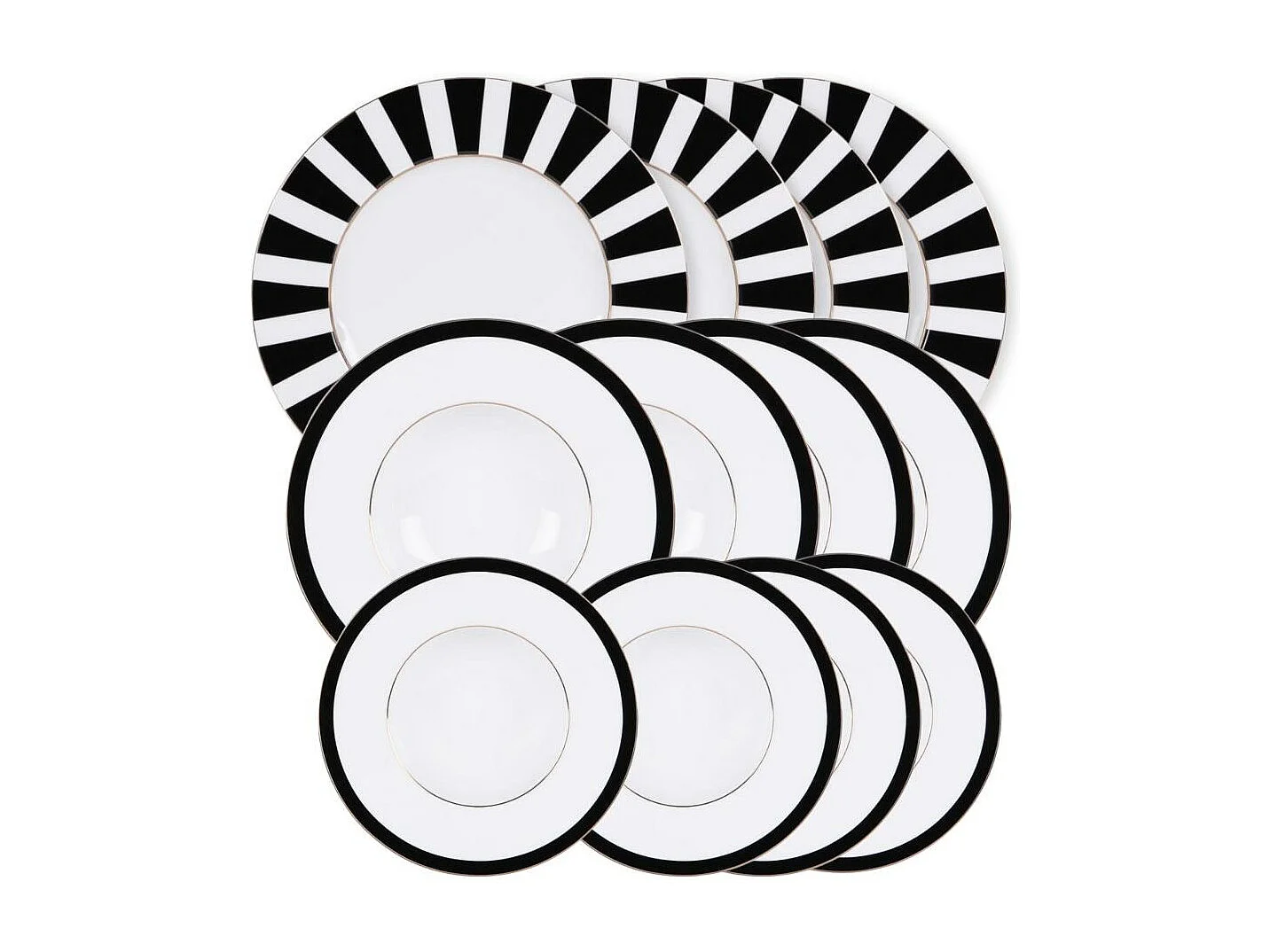 Service d'assiettes 12 pièces Ardec