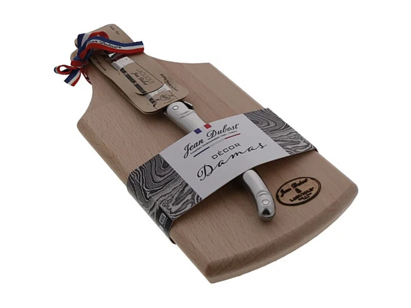 Jean Dubost Planche à découper en bois + couteau 26 cm - AP036424D32002