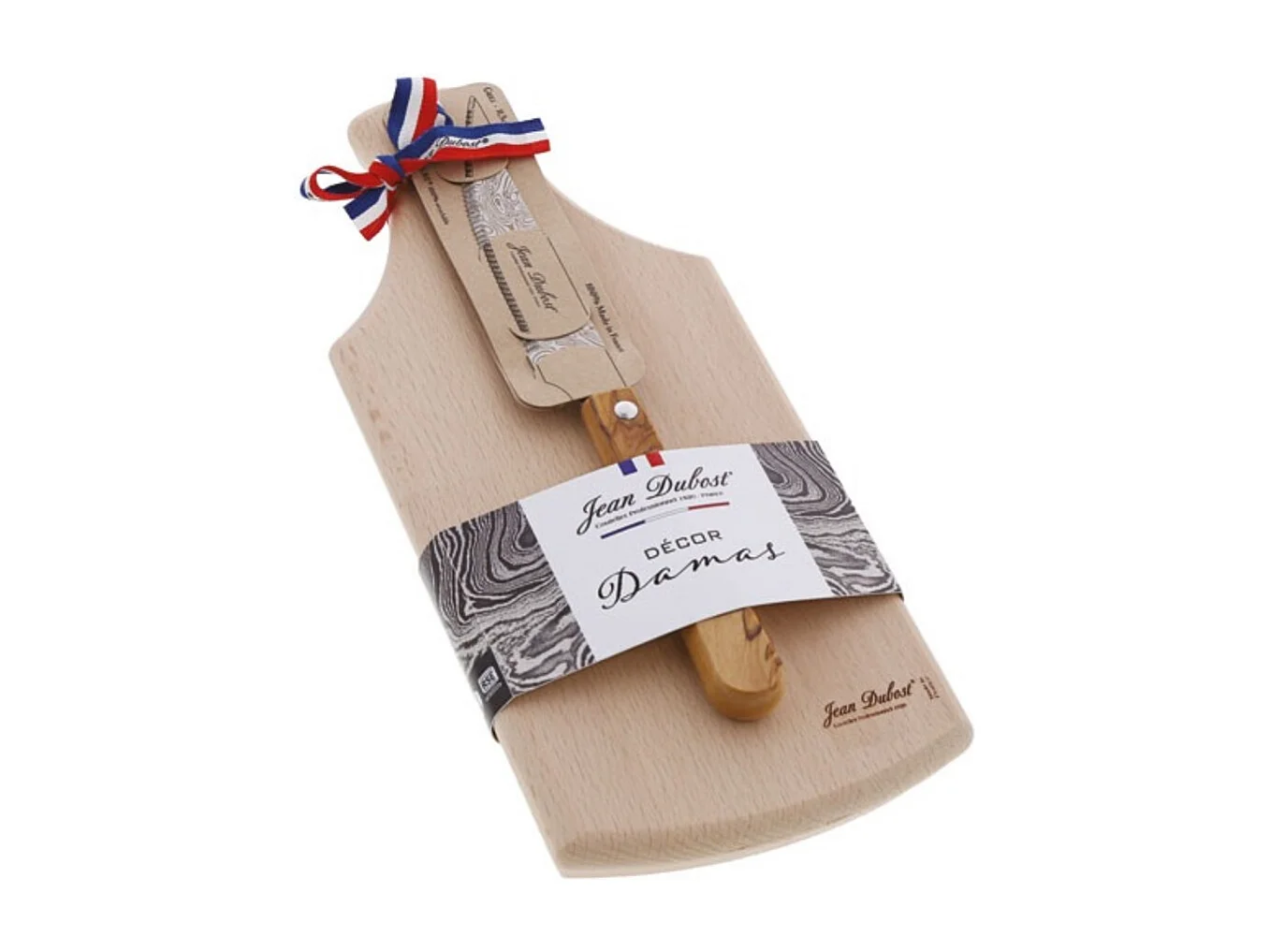 Jean Dubost Planche à découper en bois + couteau 26cm - AP03A94SD33002