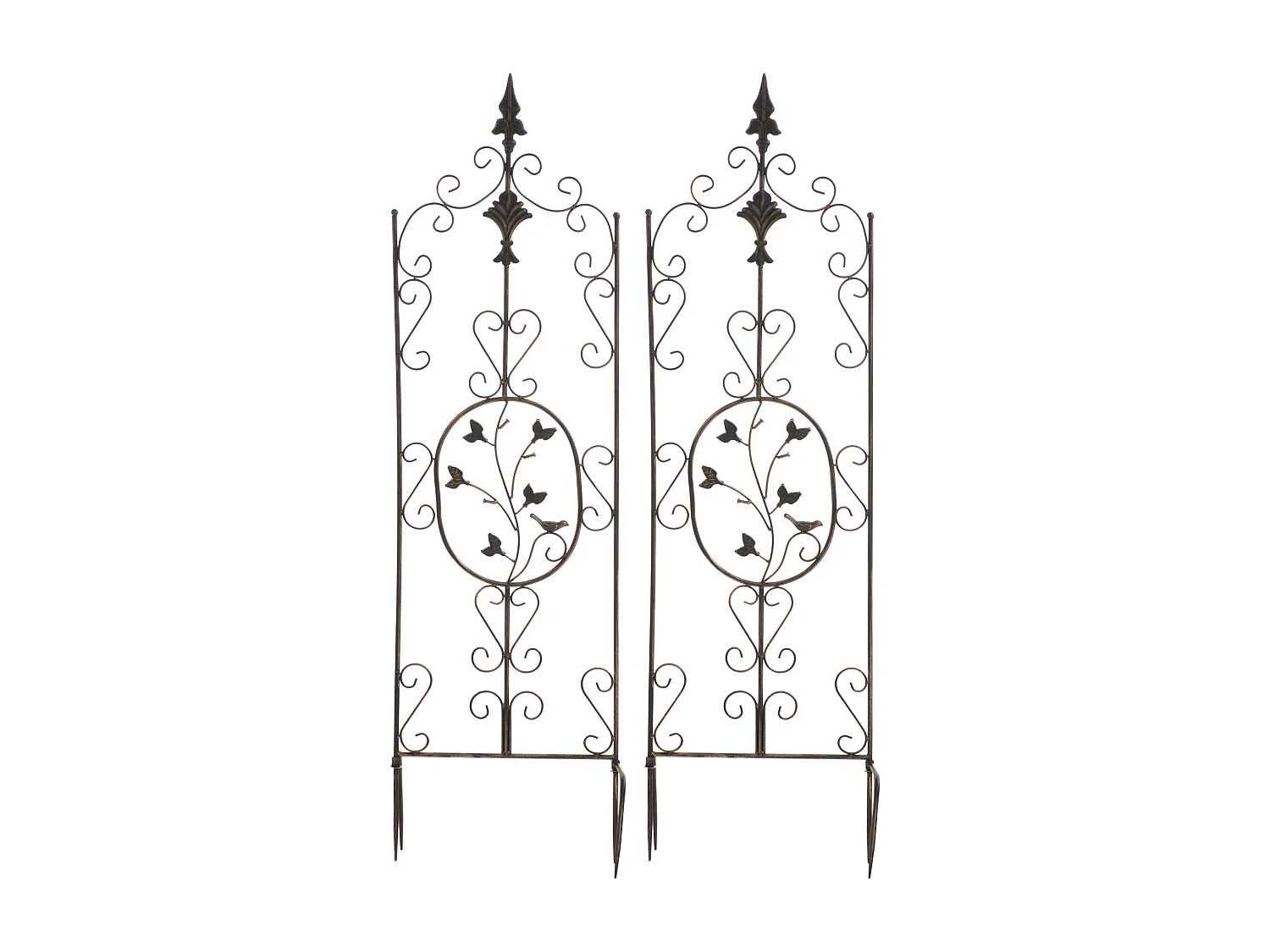 Lot de 2  Treillis - Métal - Bronze - Burgus