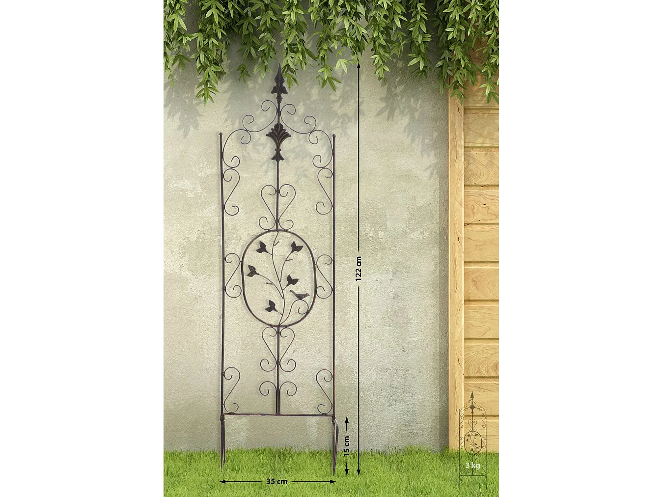 Lot de 2  Treillis - Métal - Bronze - Burgus