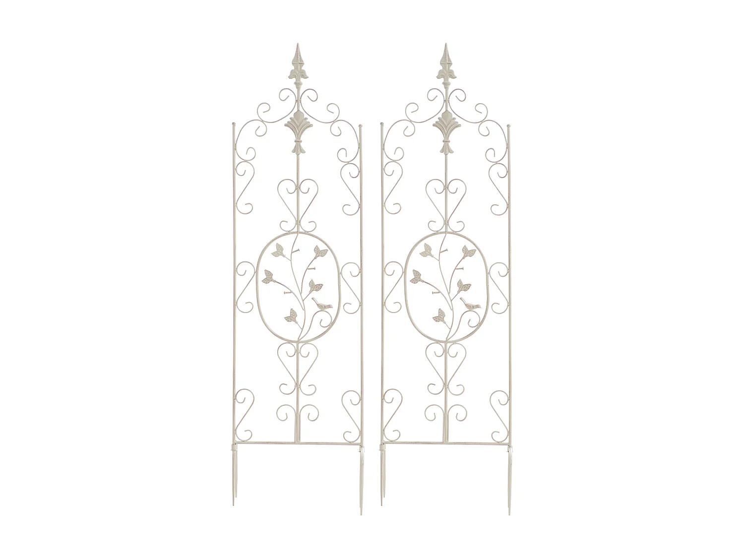 Lot de 2  Treillis - Métal - Crème antique - Burgus