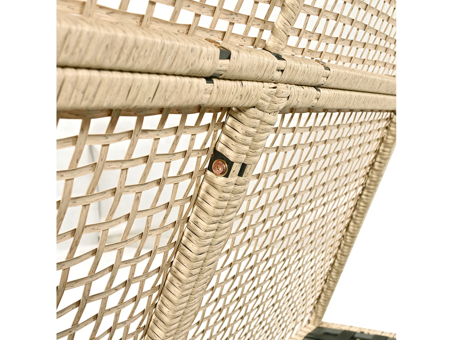 Conjunto de sala de jardim para 2 a 4 pessoas, tenda de vime, vime bege, cortina de porta cinzenta, almofadas removíveis e laváveis