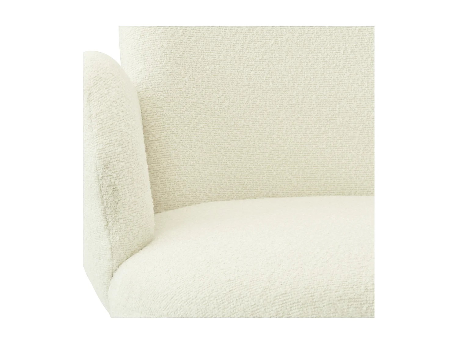 ALICE-Sedia in tessuto Cozy Ecru e acciaio legno (x2)