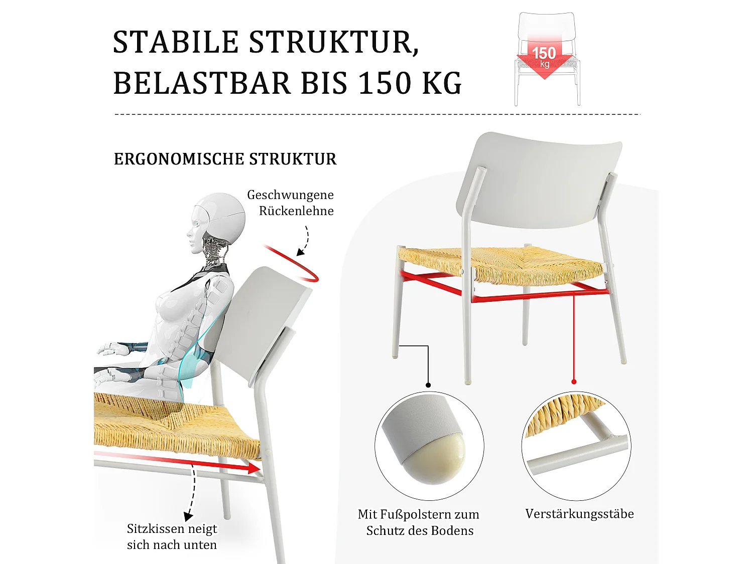 Ensemble de meubles de balcon en aluminium 3 pièces, mobilier d'extérieur, rotin PE, beige
