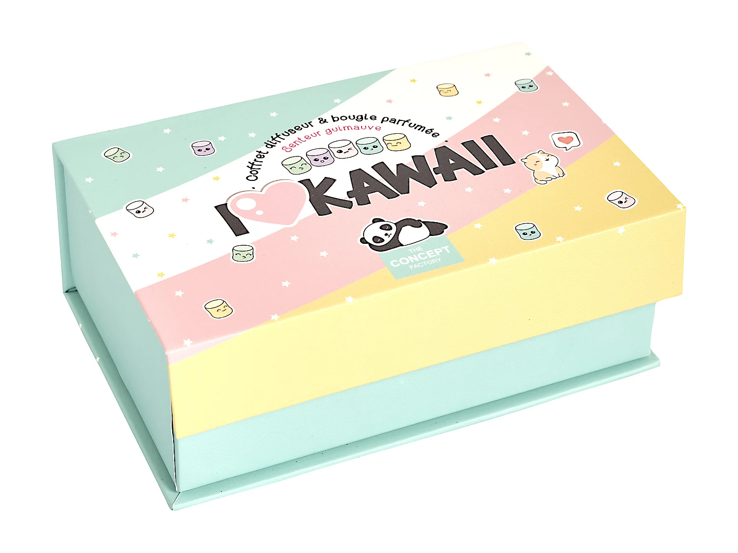 Bougie Parfumee Et Diffuseur Coffret Kawaii Multicolore