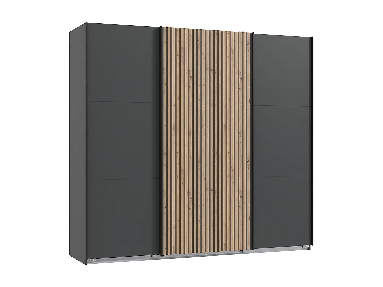 Ensemble de chambre à coucher complète (  lit adulte 180 x 200 cm + 2 tables de chevet + armoire  + commode )