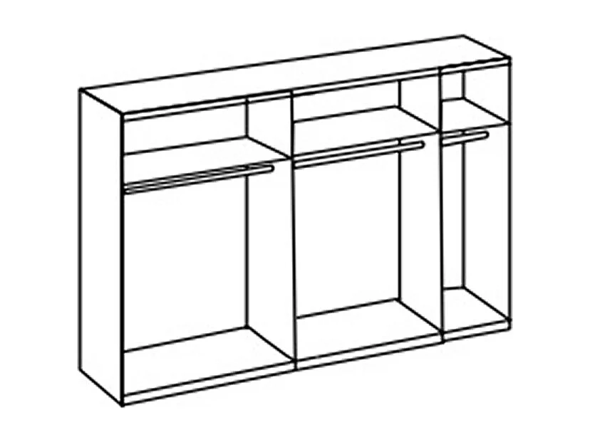 Ensemble de chambre à coucher complète (lit adulte 180 x 200 cm + 2 tables de chevet + armoire  + commode)