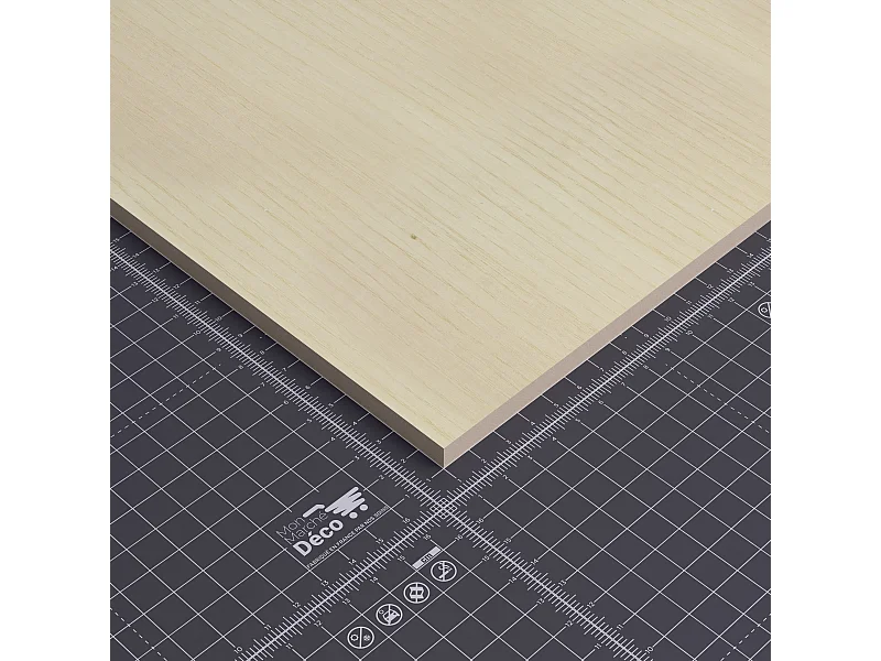 Panneau MDF Plaqué - Frêne - 60 x 60 cm