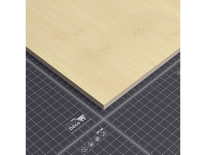 Panneau MDF Plaqué - Bambou - 60 x 60 cm