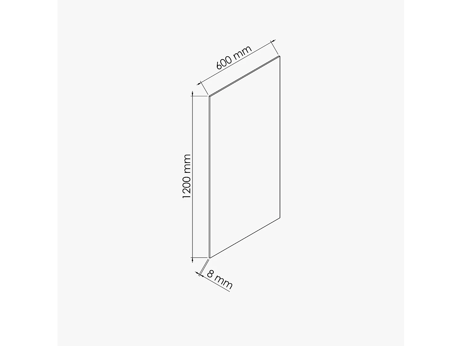 Panneau MDF Plaqué - Frêne - 60 x 120 cm