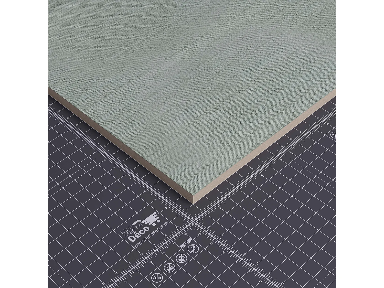 Panneau MDF Plaqué - Émeraude - 60 x 60 cm