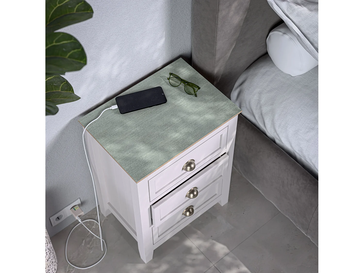 Panneau MDF Plaqué - Émeraude - 60 x 60 cm