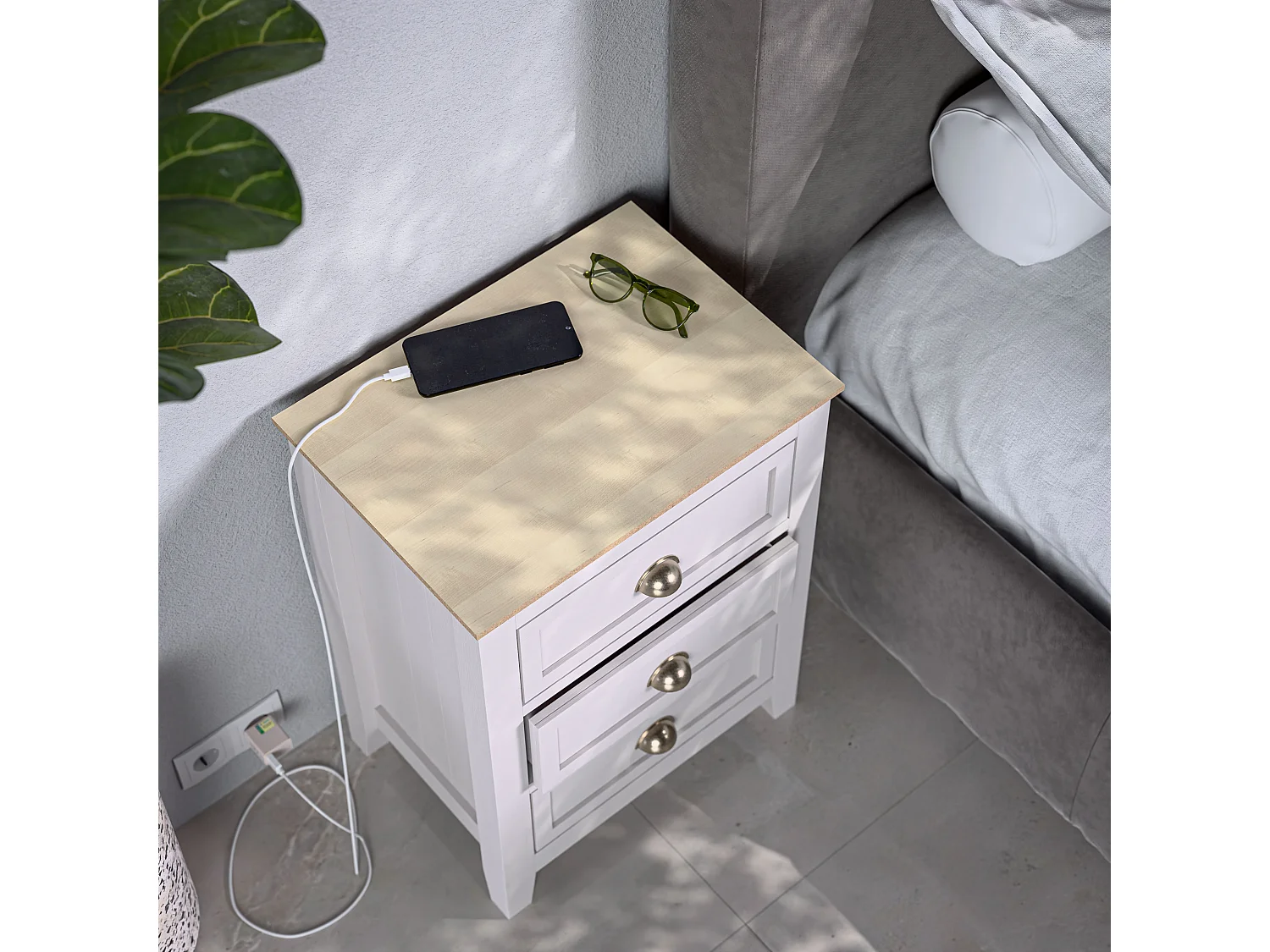 Panneau MDF Plaqué - Érable - 60 x 60 cm