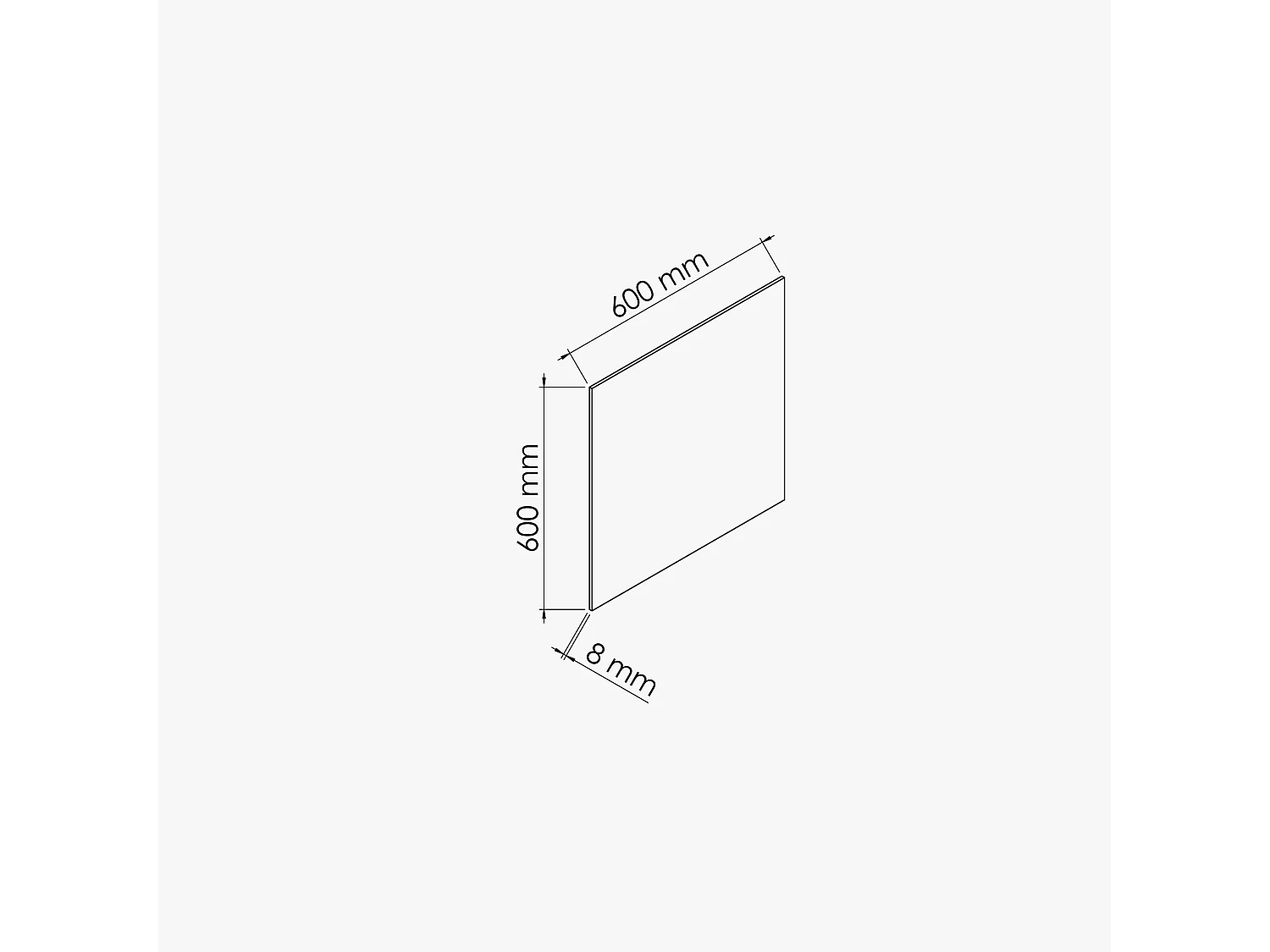Panneau MDF Plaqué - Érable - 60 x 60 cm