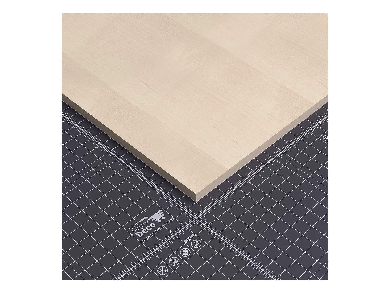 Panneau MDF Plaqué - Érable - 60 x 120 cm