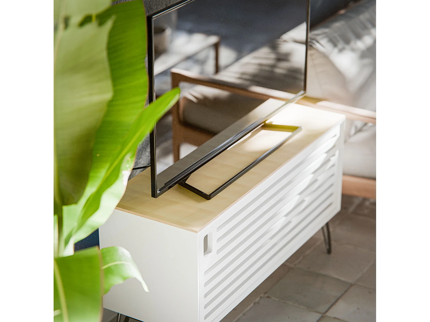 Panneau MDF Plaqué - Érable - 60 x 120 cm