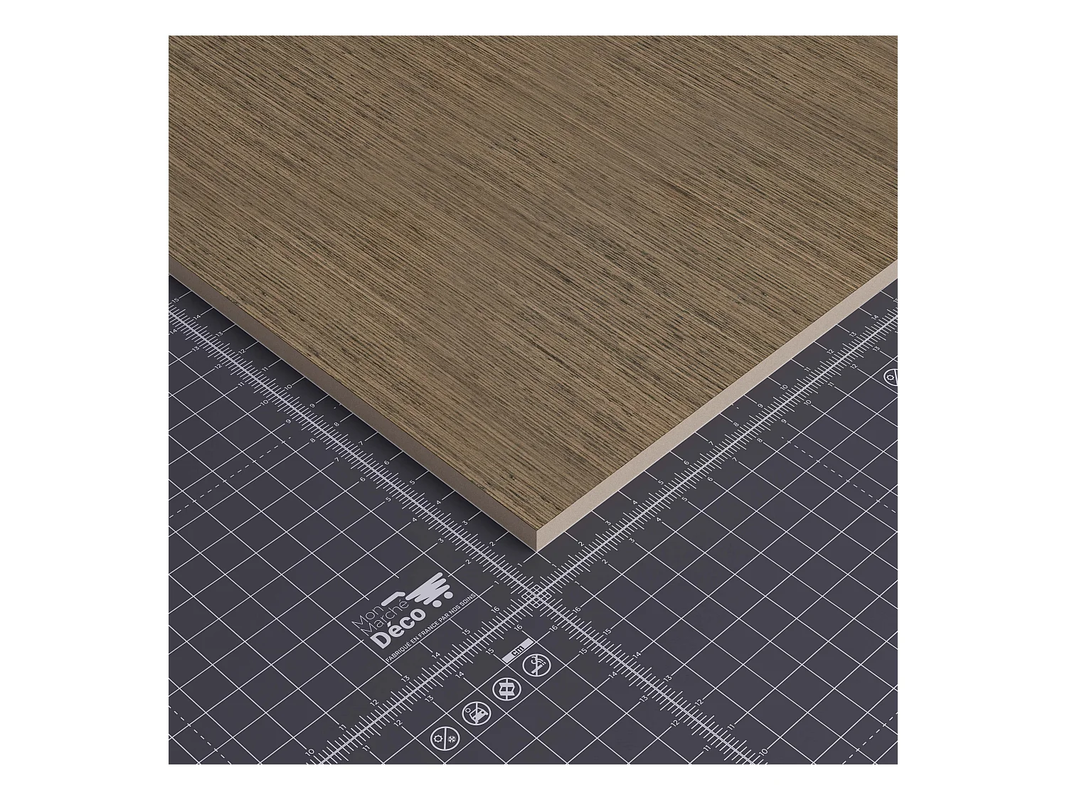 Panneau MDF Plaqué - Wenge - 60 x 60 cm