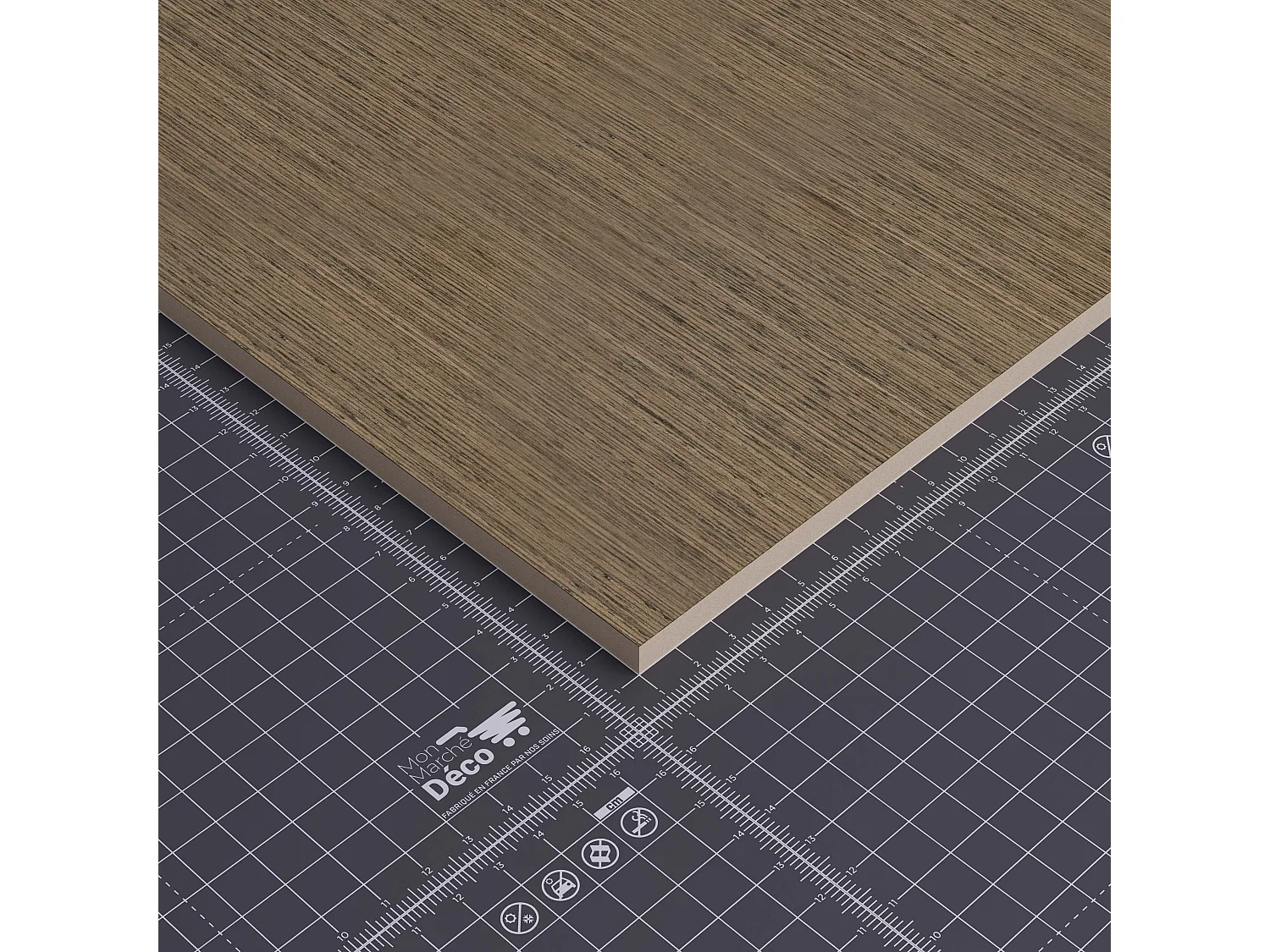 Panneau MDF Plaqué - Wenge - 60 x 60 cm