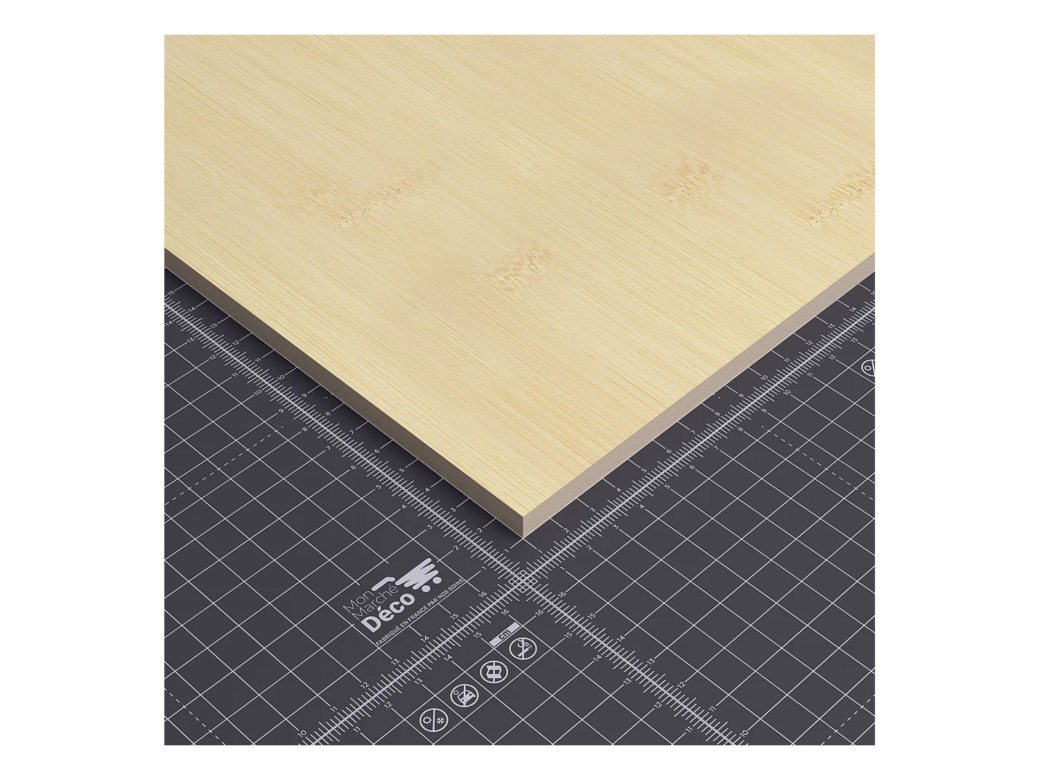 Panneau MDF Plaqué - Bambou - 60 x 120 cm