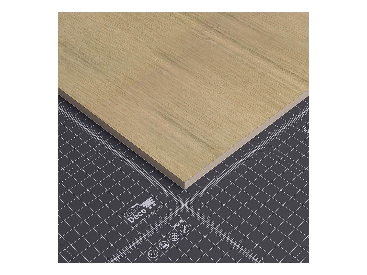 Panneau MDF Plaqué - Chêne de bourgogne - 60 x 60 cm