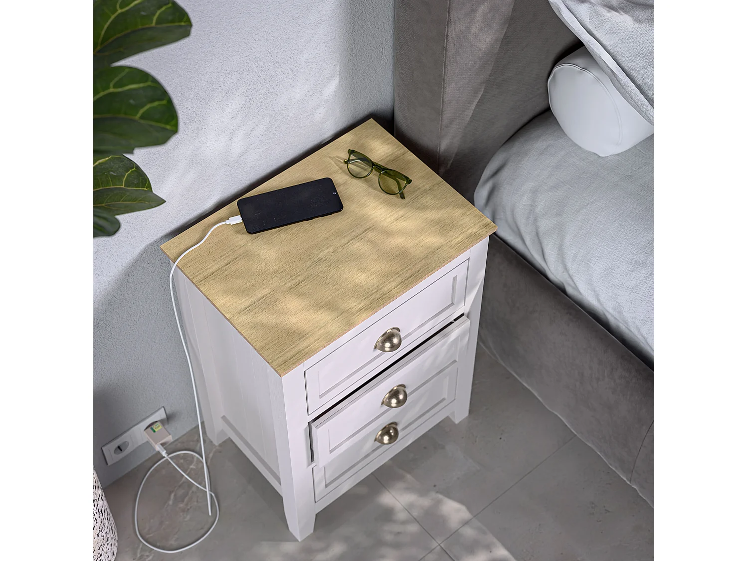 Panneau MDF Plaqué - Chêne de bourgogne - 60 x 60 cm