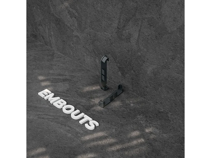 Paire d'Embouts de Plinthe Alvéolaire PVC - Anthracite