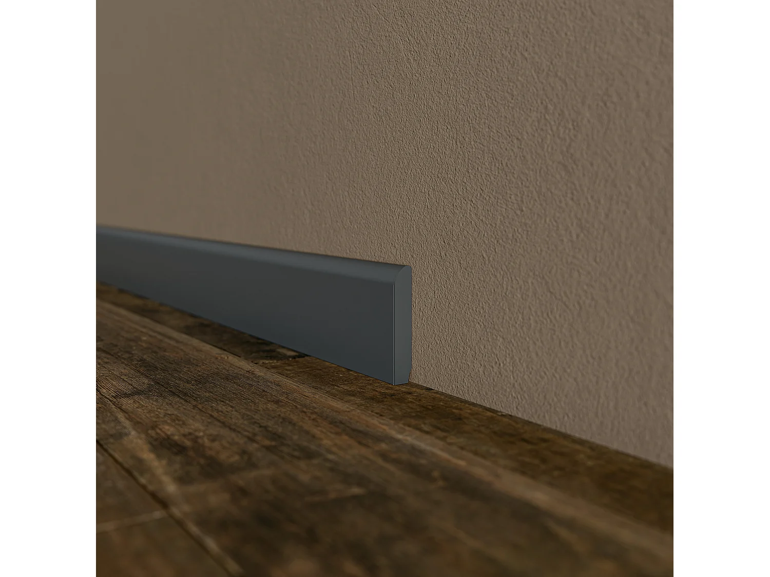 Paire d'Embouts de Plinthe Alvéolaire PVC - Anthracite