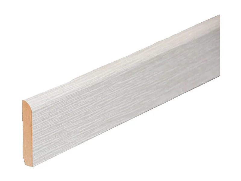 Plinthe MDF 2 m - Pin blanc - Lot de 5 - 80 x 14 mm