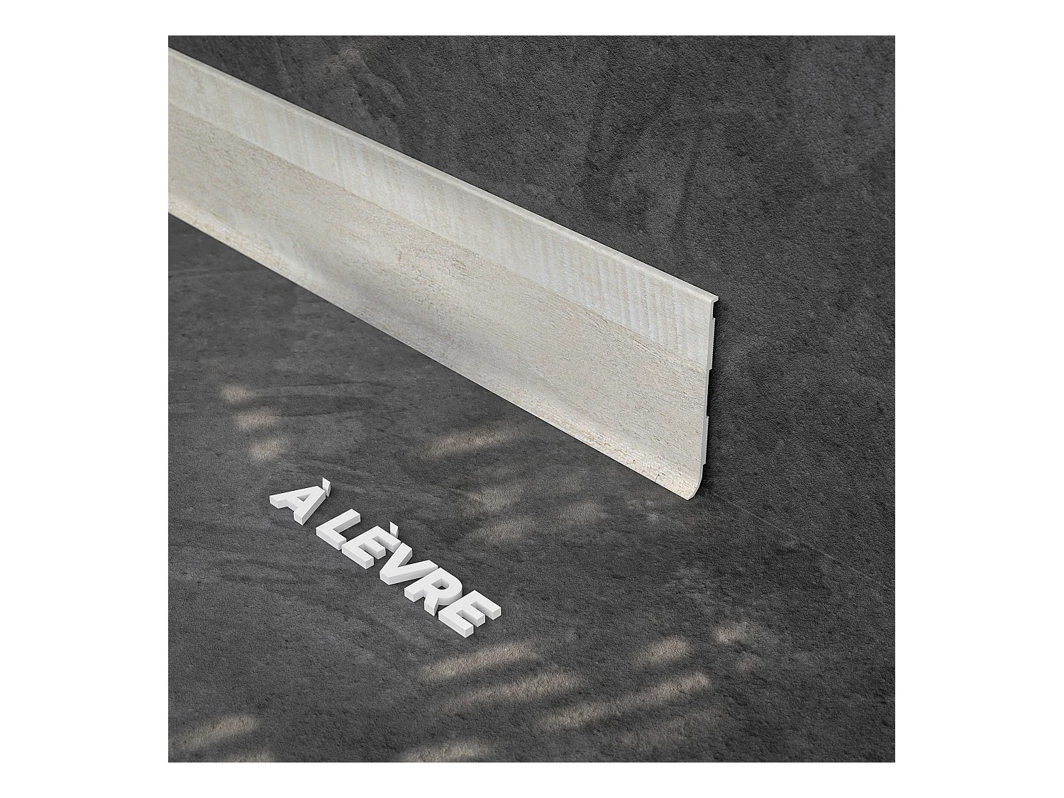 Plinthe à Lèvre PVC - Planche blanchie - 2 m, Lot de 5