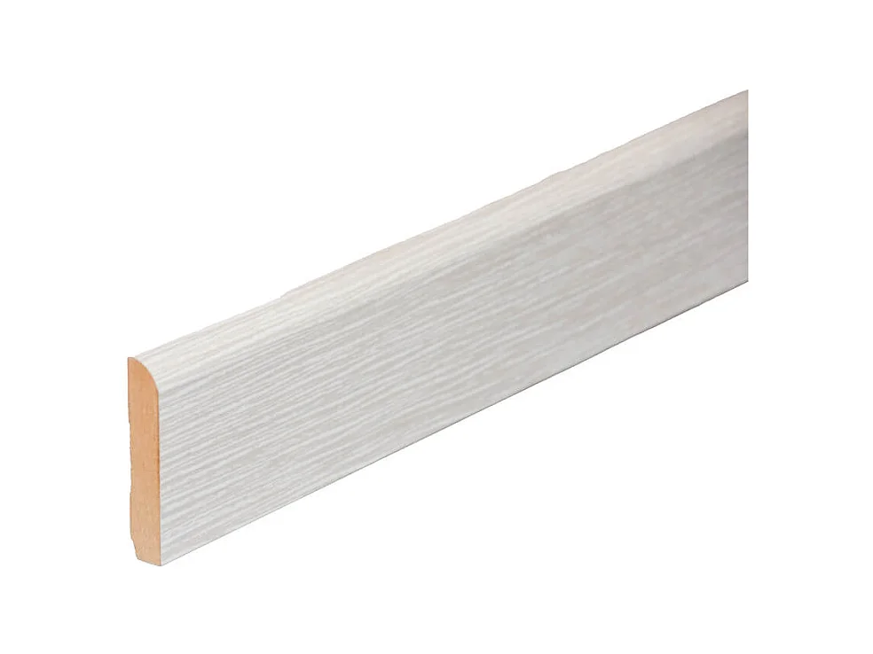Plinthe MDF 2 m - Pin blanc - Lot de 5 - 100 x 10 mm