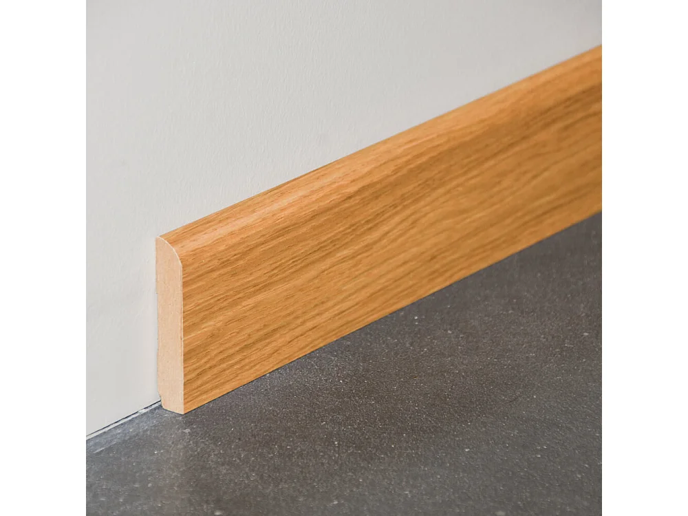 Plinthe MDF 2 m - Chêne Français - Lot de 5 - 80 x 14 mm, Lot de 5