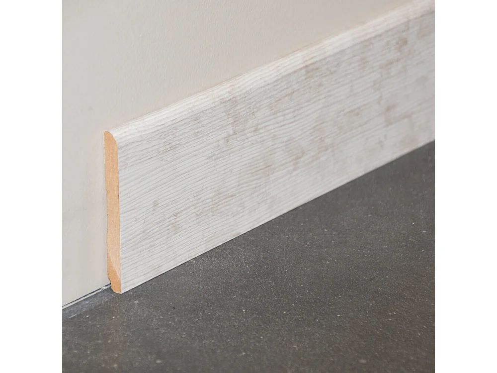Plinthe MDF 2 m - Frêne Clair - Lot de 5 - 80 x 14 mm