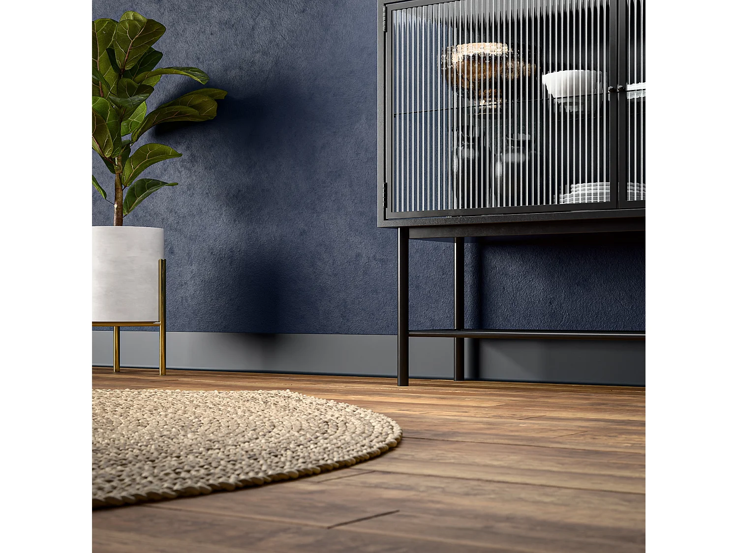 Plinthe à Lèvre PVC - Anthracite - 2 m, Lot de 5