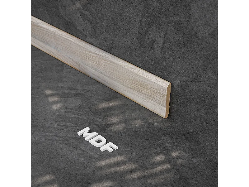 Plinthe MDF 2 m - Chêne Naturel - Lot de 5 - 70 x 10 mm